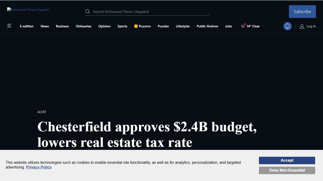 Chesterfield approves $2.4B budget, lowers real estate taxes